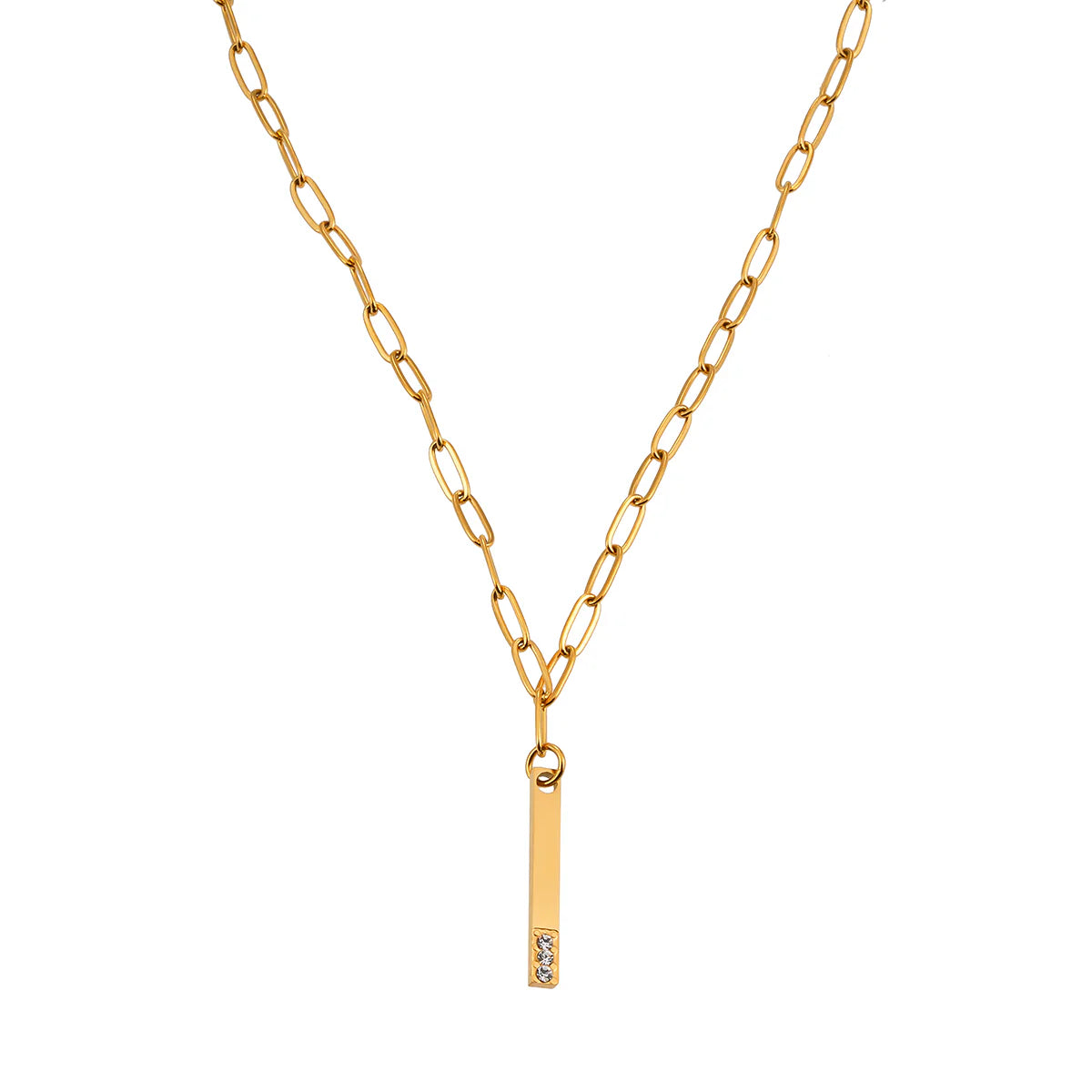 Hackney Koratia  Paper-Clip Chain and Bar Charm