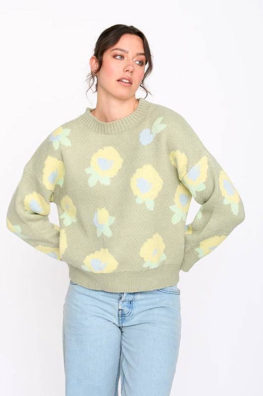 24 Colours Floral Knit Pullover SP