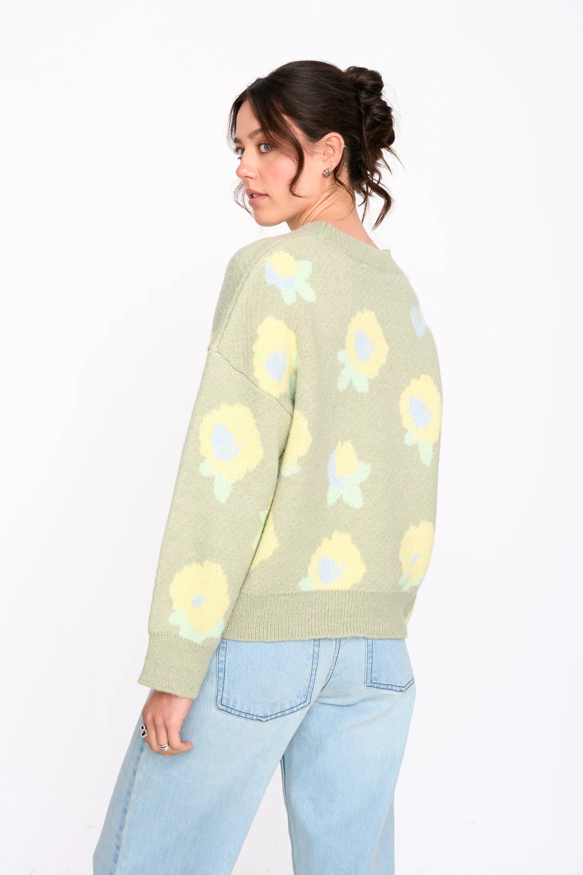 24 Colours Floral Knit Pullover SP