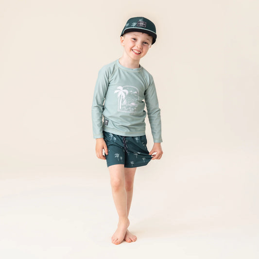 Nano Forest Green Palm Tree Board Short SP