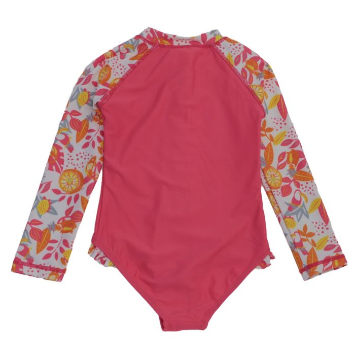 Calikids Long Sleeve Bright Pink Swimsuit SP