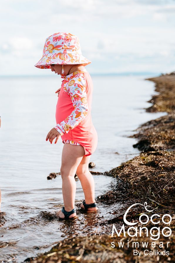 Calikids Long Sleeve Bright Pink Swimsuit SP