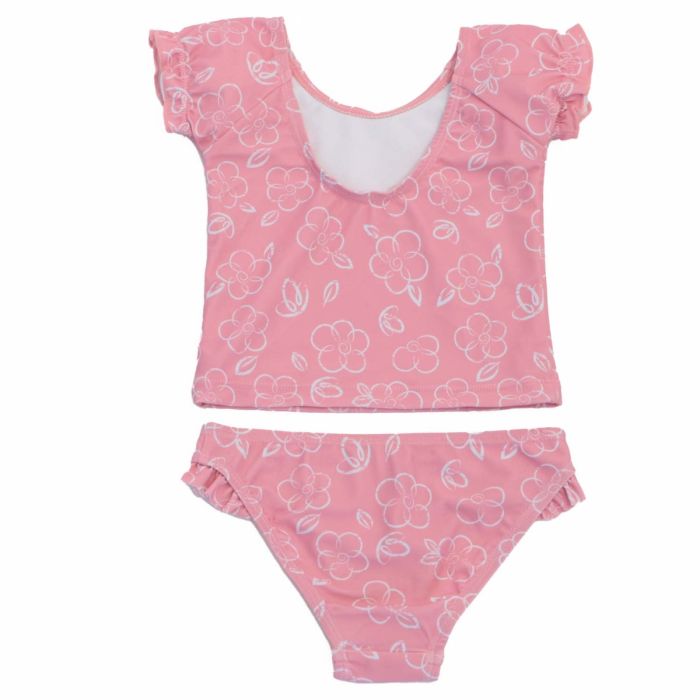 Calikids 2 Piece Pink Floral Swimsuit SP