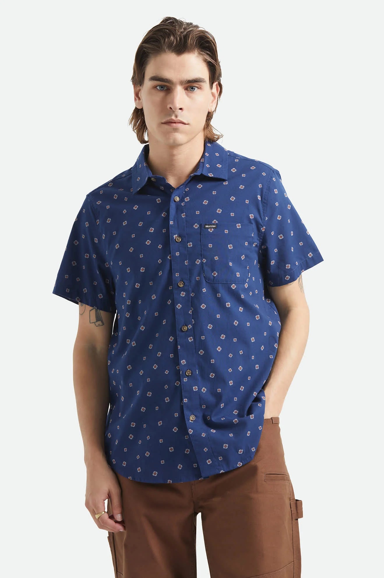 Brixton Charter Print Button Down SPN