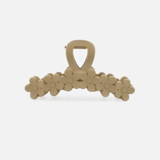 Bizou Mat Beige Flower Claw Clip