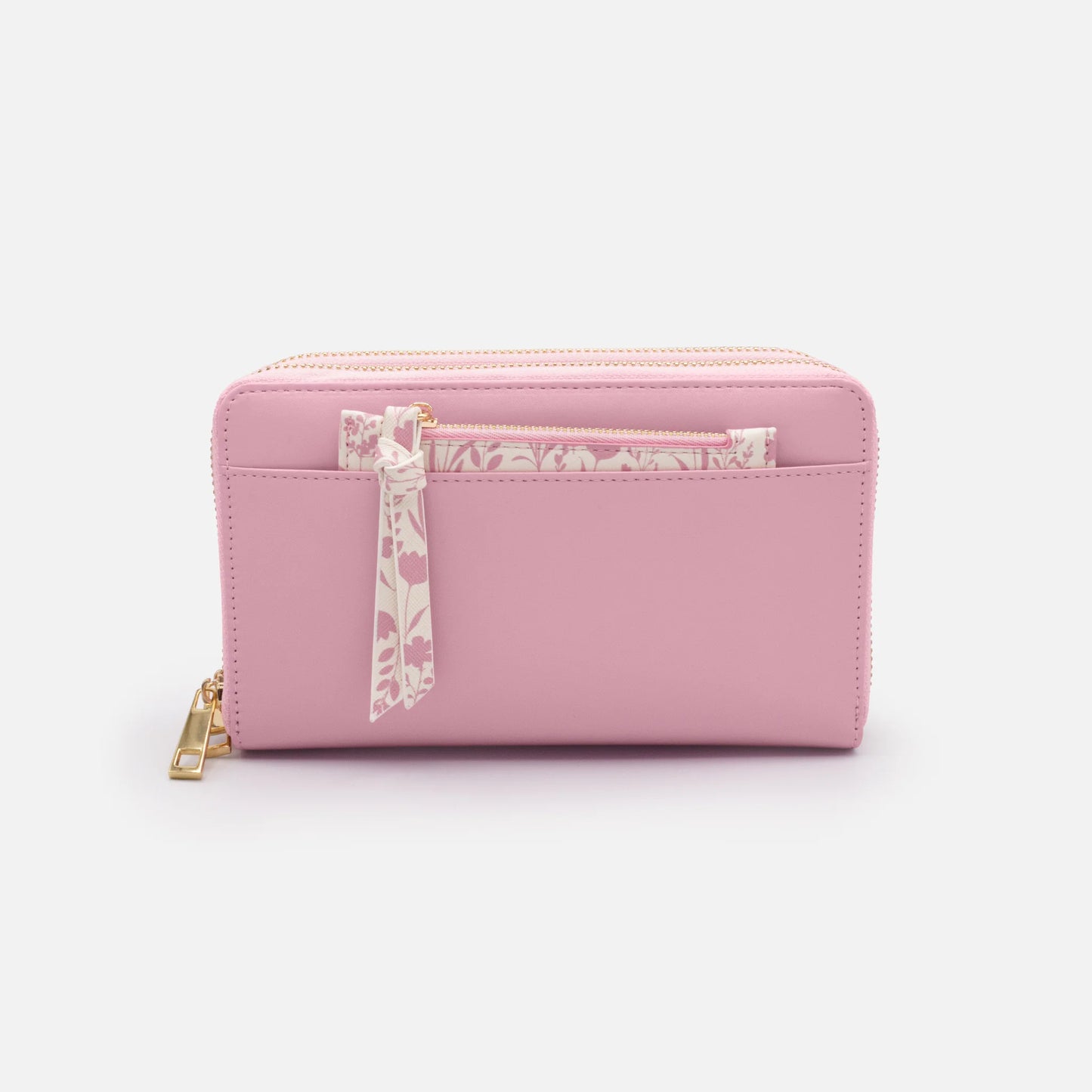 Bizou Pink Double Wallet with Removable Pouch
