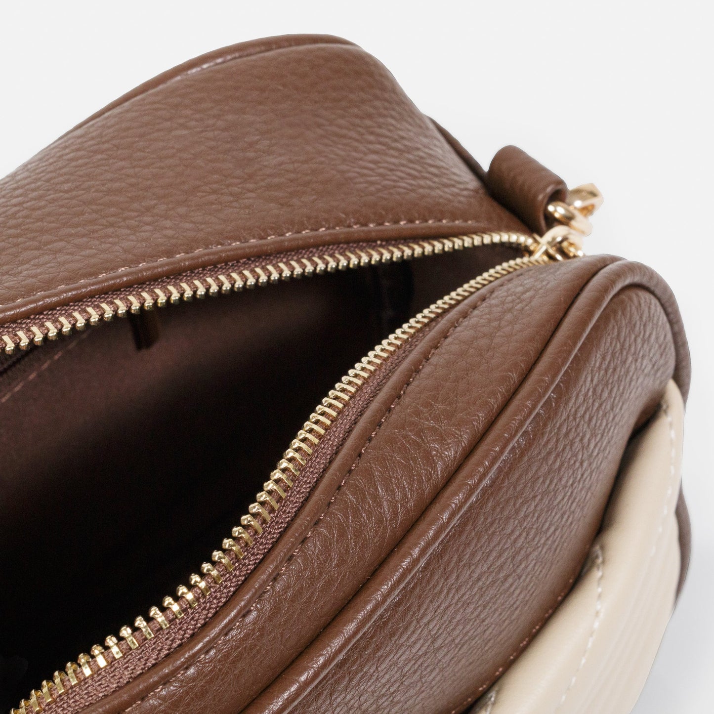 Bizou Brown Quilted Crossbody handbag