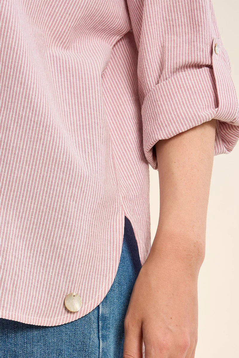 Molly Bracken Stripped Pink Button Down SP