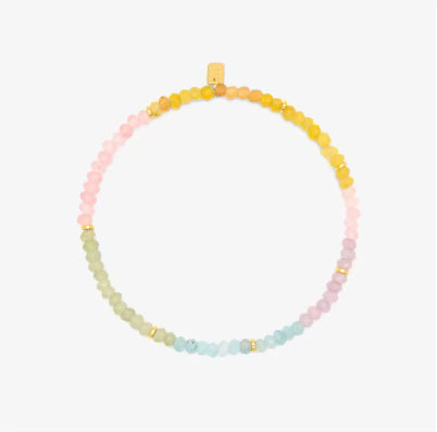 Pura Vida Ombre Rainbow Stretch Anklet