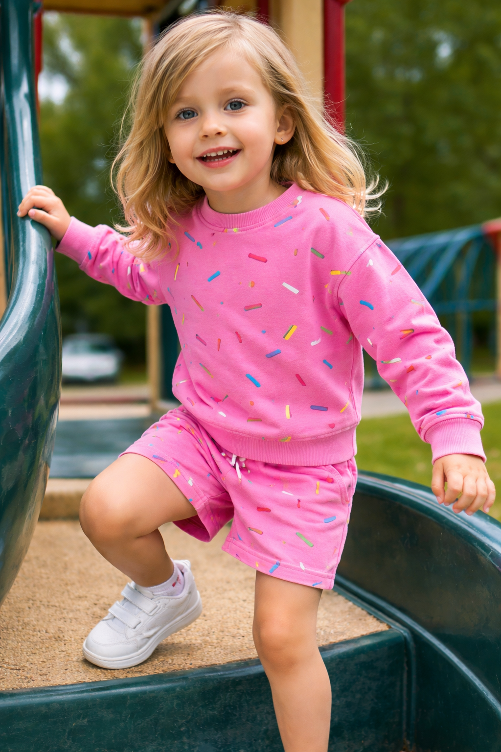 Silver Jeans Girls Confetti Sweatshirt and Short Set SP