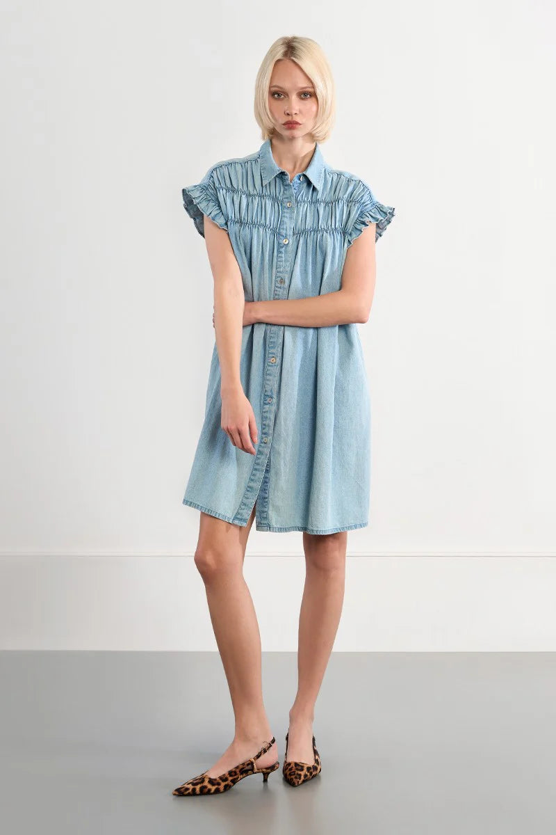 Lili Sidonio Blue Denim Woven Dress SP