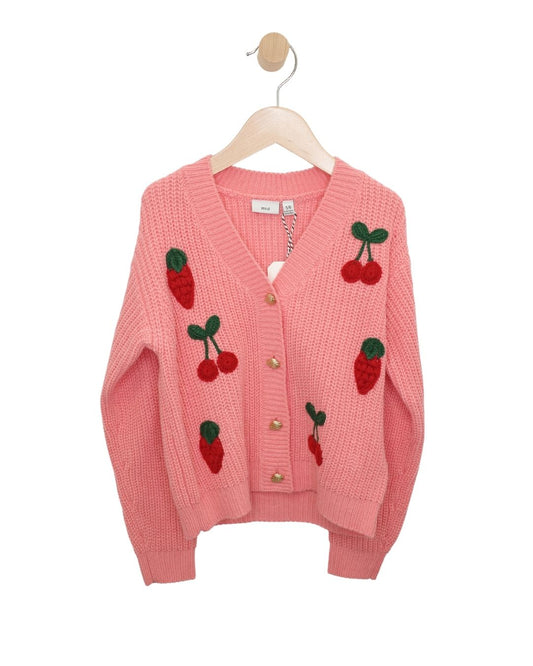 MID Strawberry/Cherry Knit Cardigan SP
