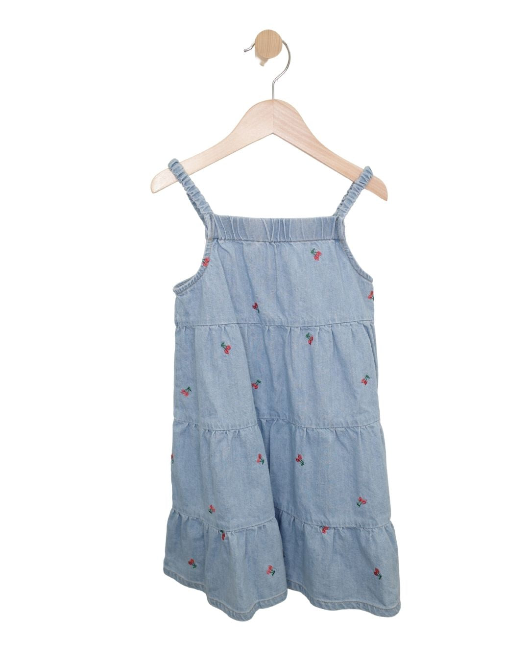 MID Denim Cherry Embroidered Dress SP