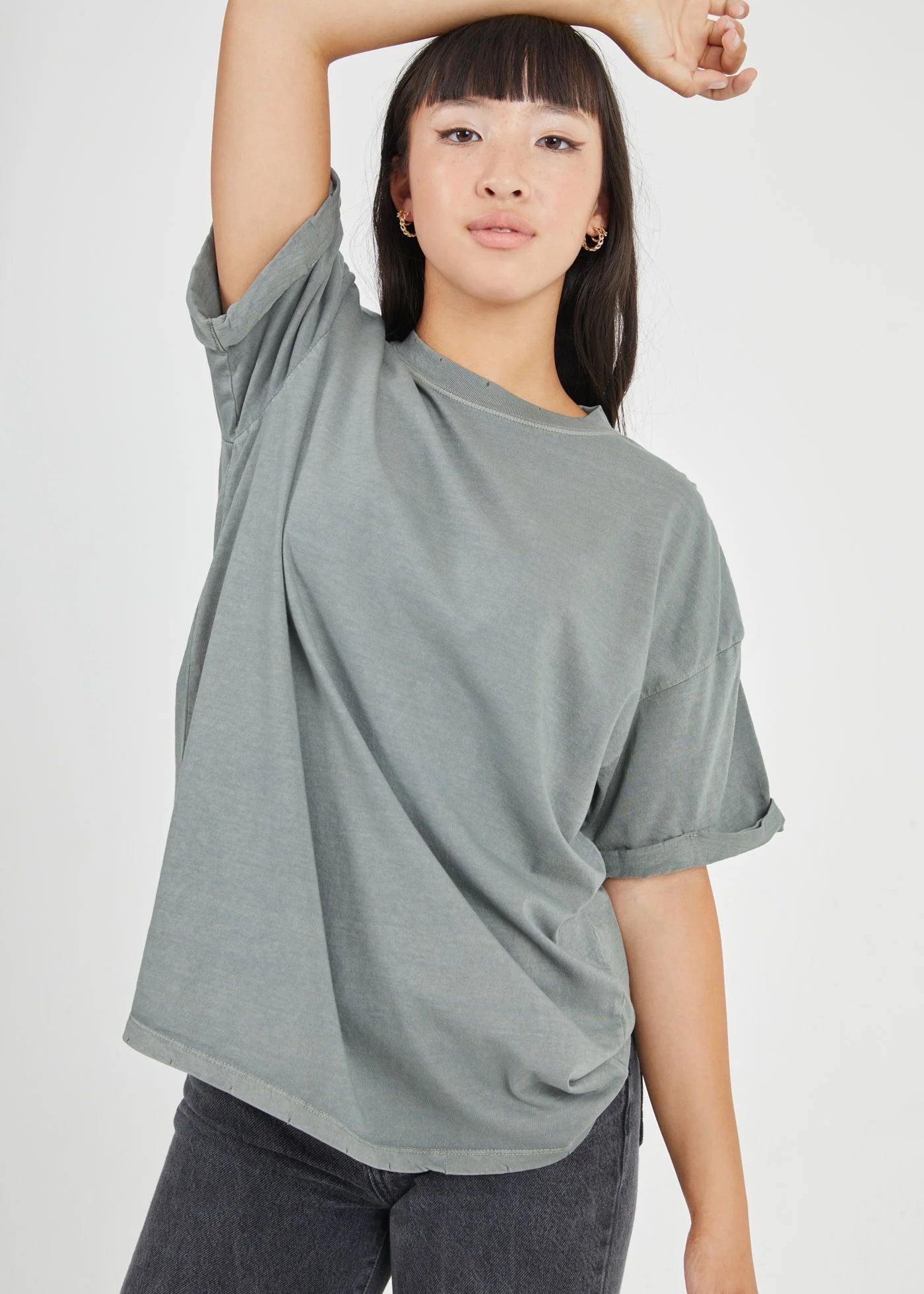 Girl Dangerous Army Green Boyfriend Tee SP