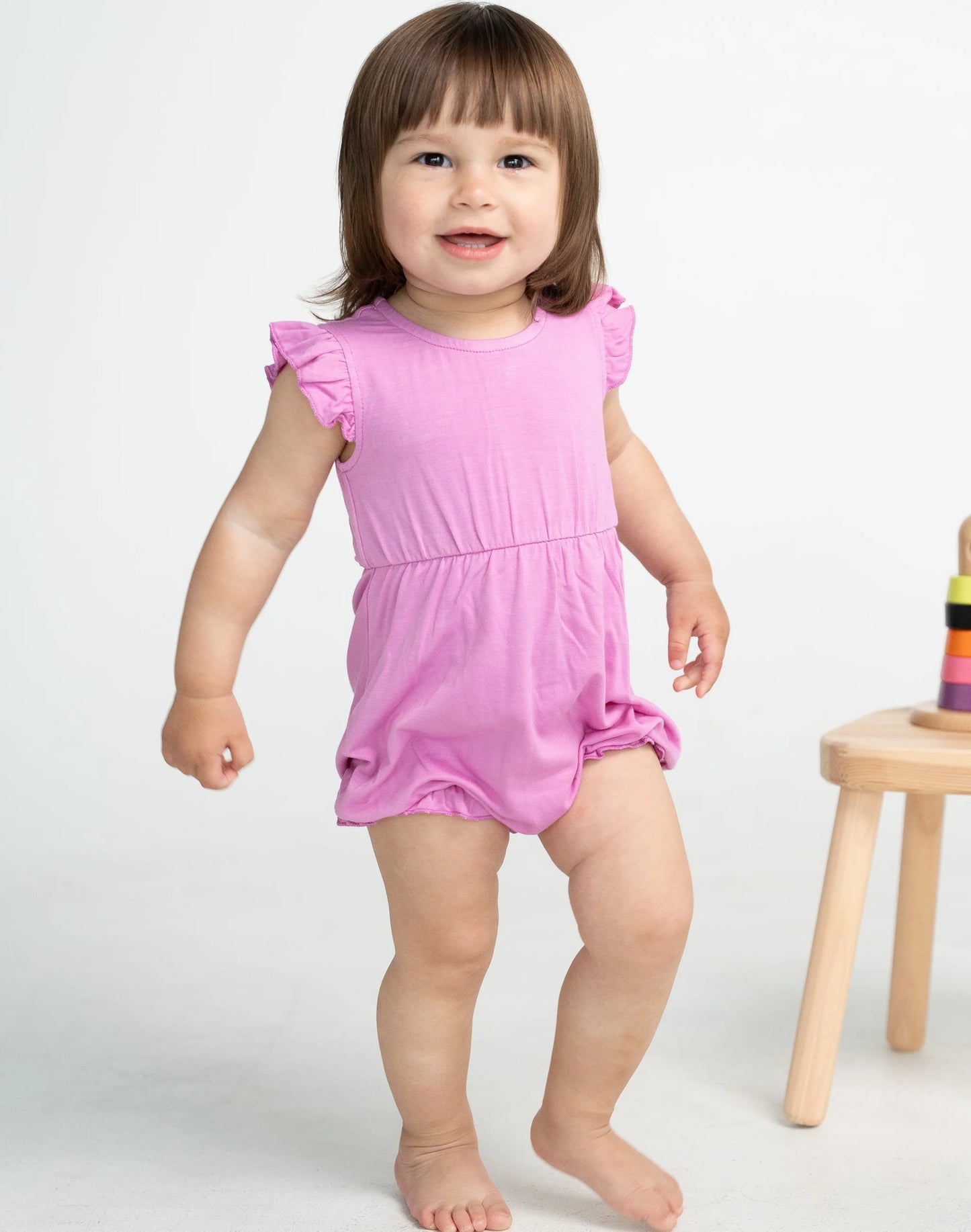 Silkberry Bamboo Crocus Ruffle Romper