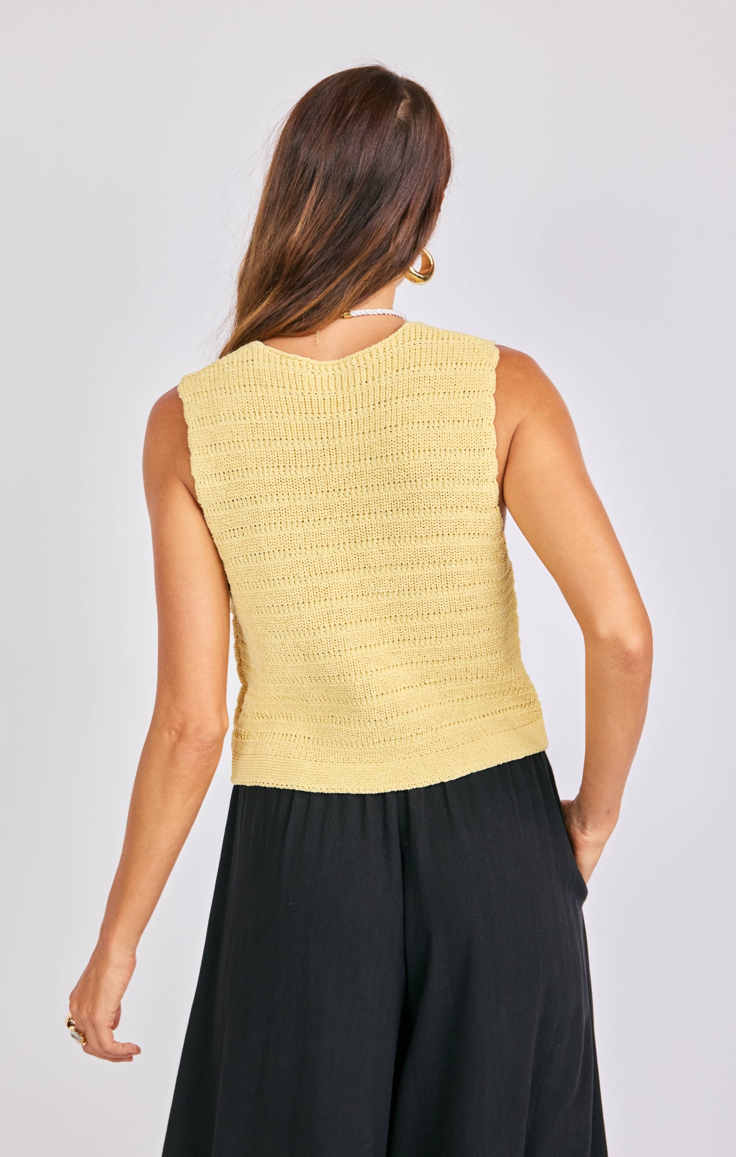 Sage the Label Pineapple Sweater Tank SP