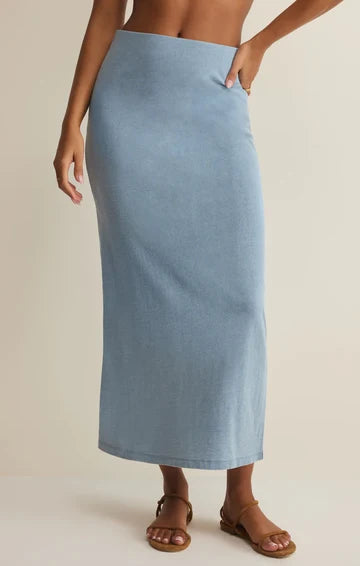Z Supply Gail Jersey Denim MIDI Skirt 02-07