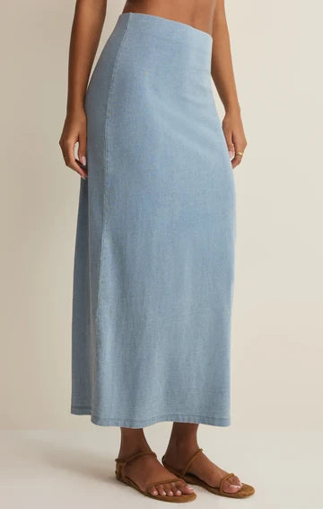 Z Supply Gail Jersey Denim MIDI Skirt 02-07