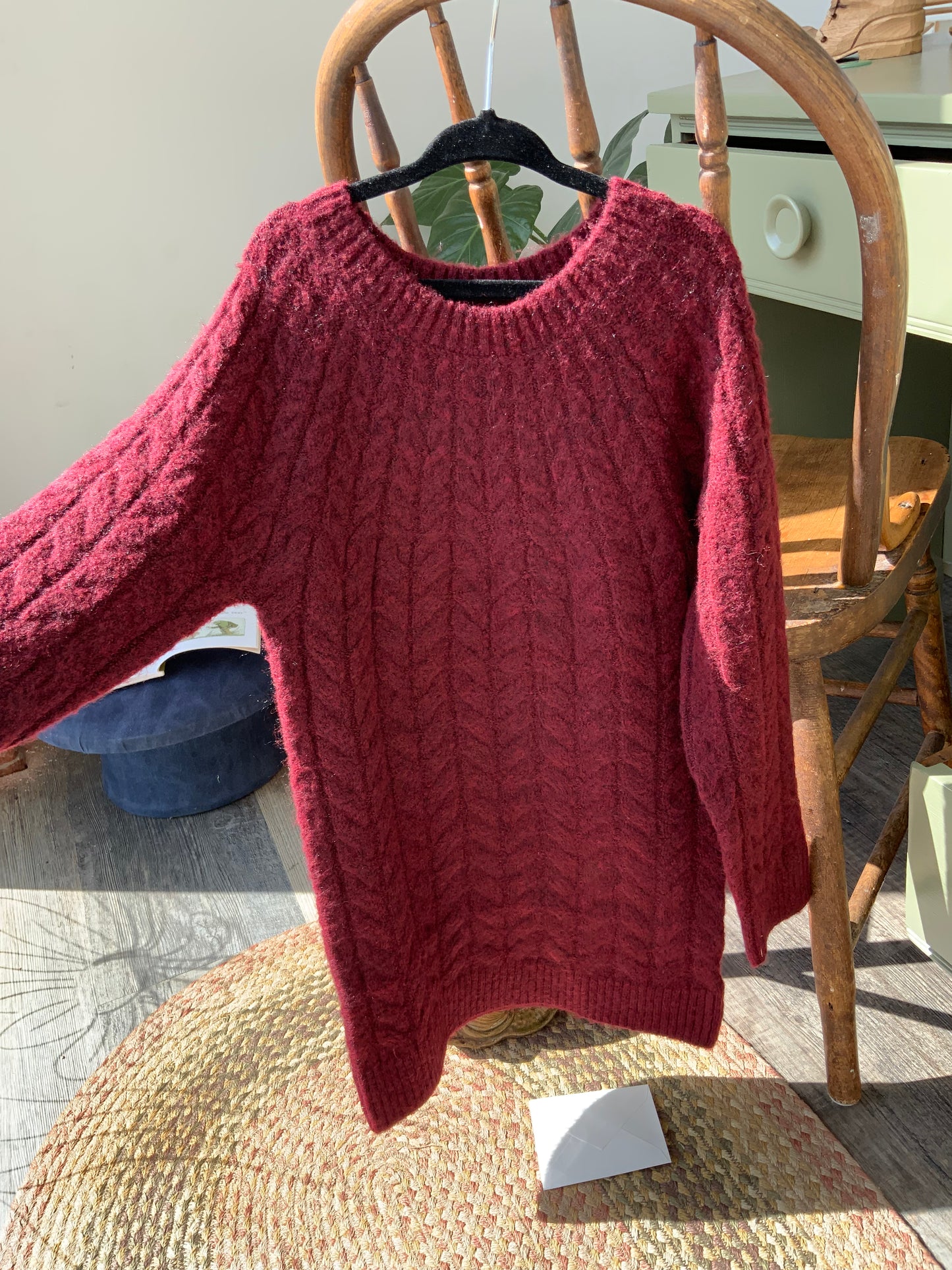 MID Burgundy Knit Sweater Dress 02-07
