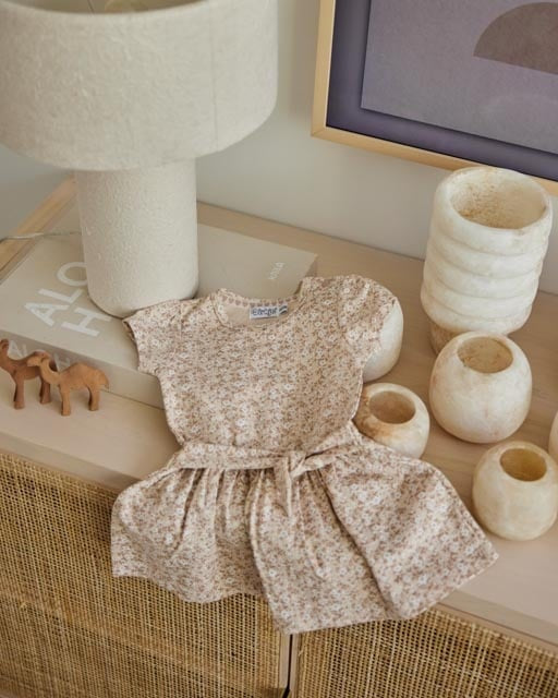 Dirkje Beige Floral Dress SPN