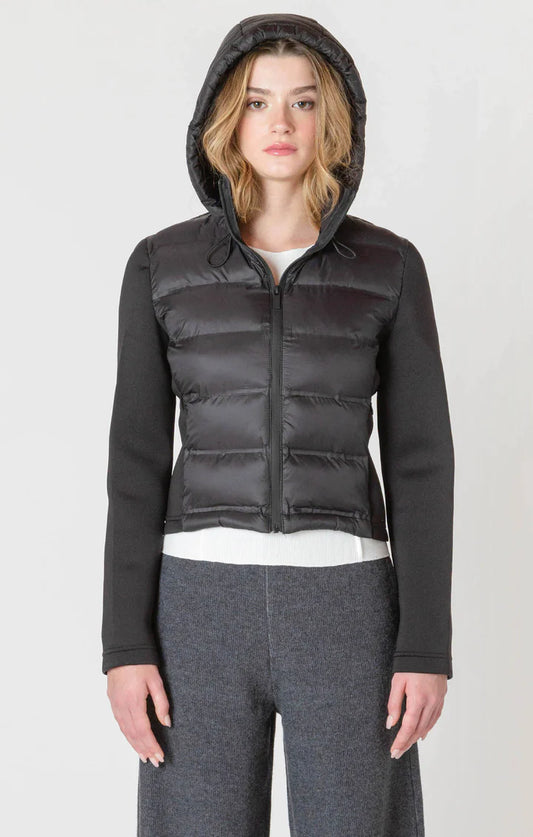 Room 34 Mixed Fabric Puffer Jacket FN