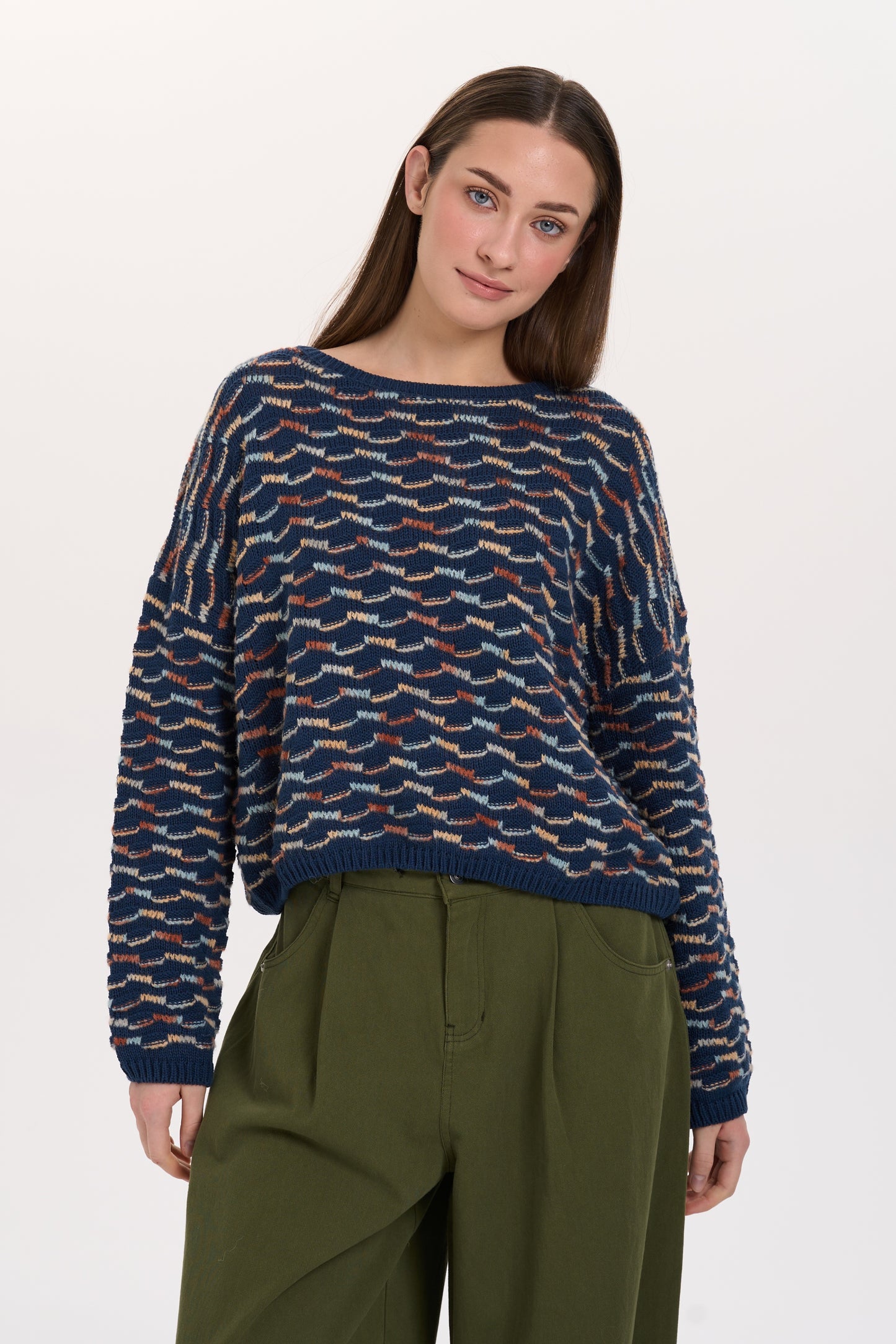 24 Colours Blue/ Multicolour Pullover 02-08