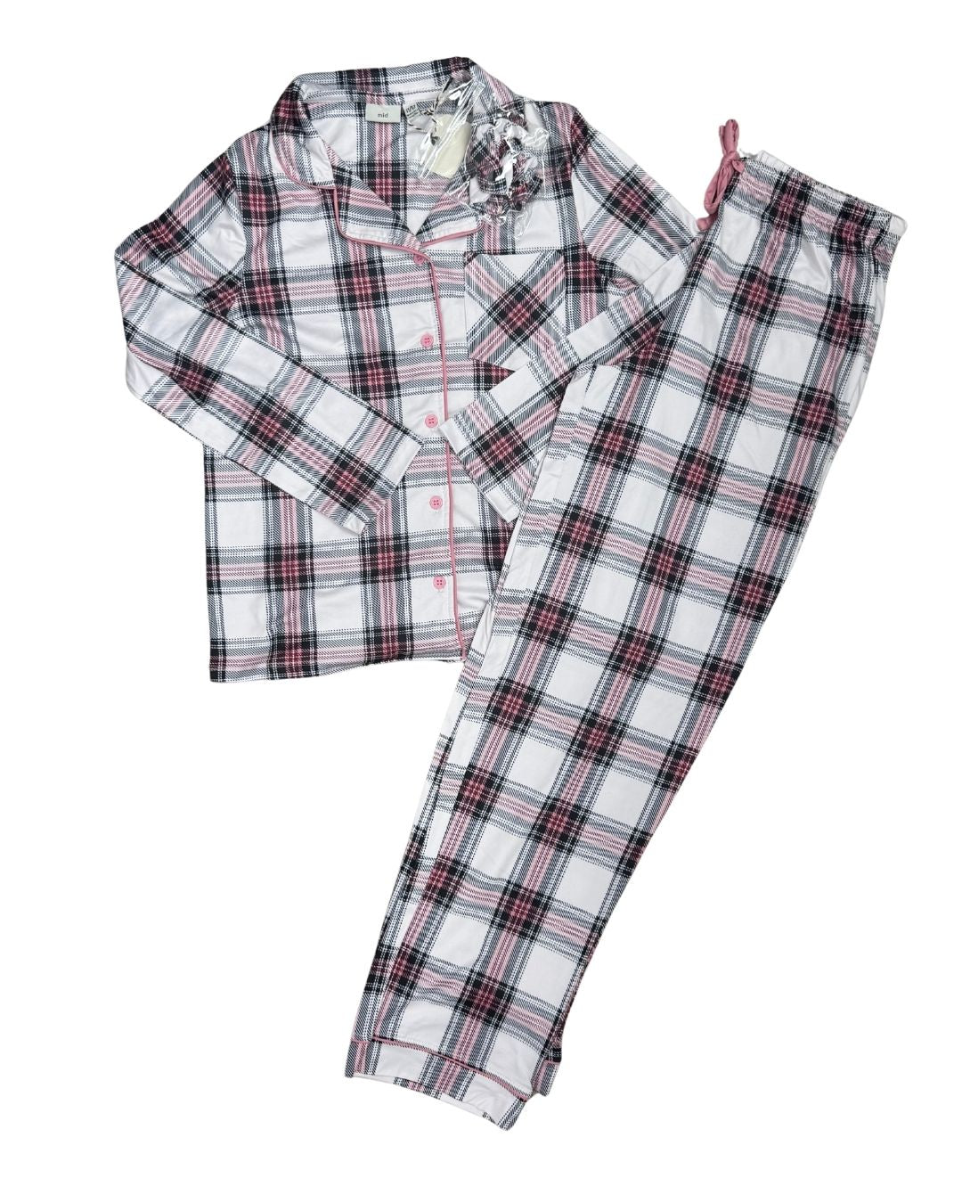 MID Pink Plaid PJ Set 02-09