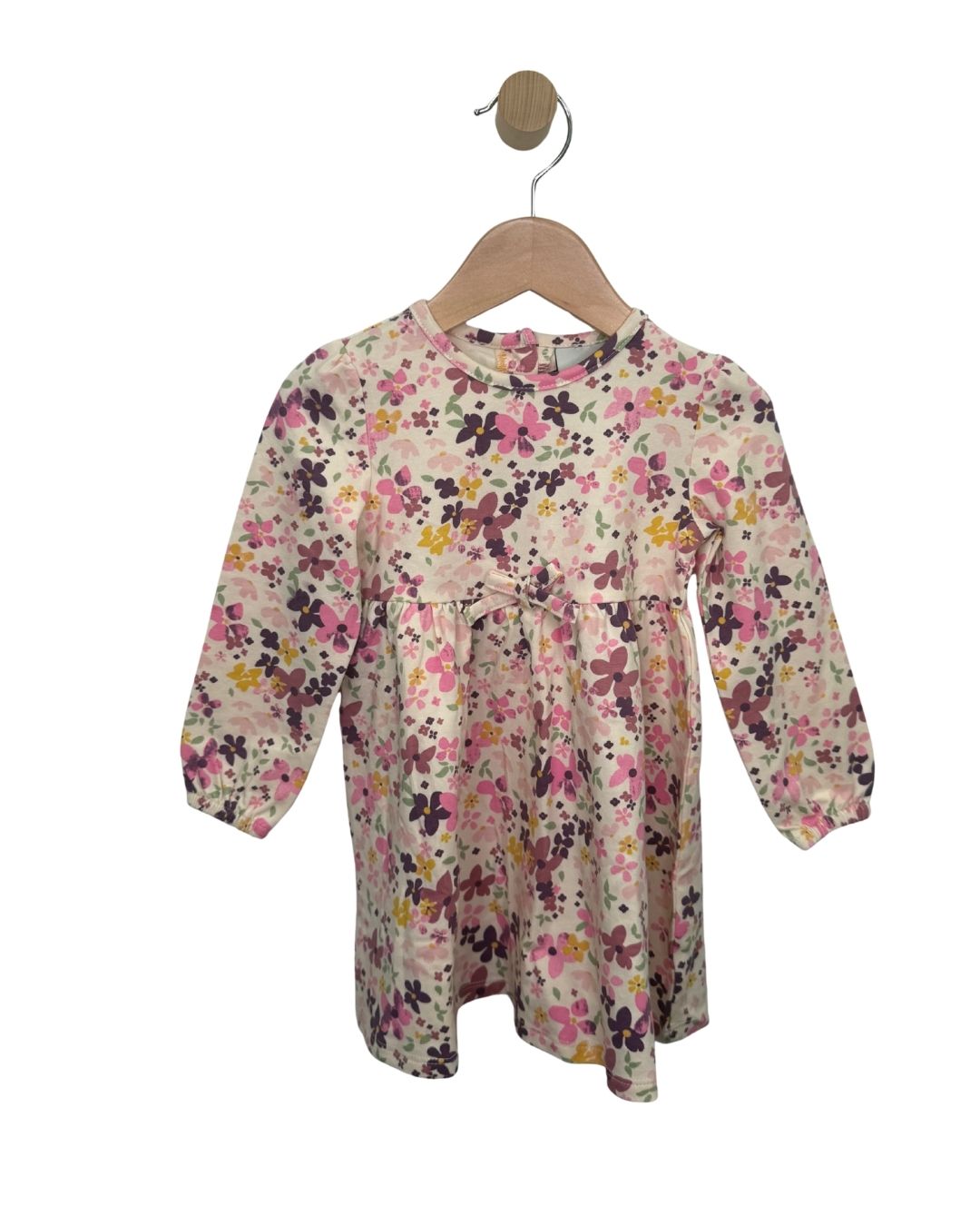 MID Beige Floral Dress 02-09