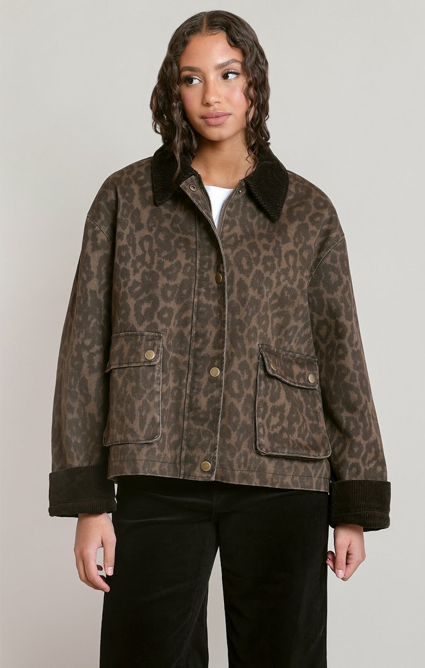 DEX Leopard Denim Jacket 02-09
