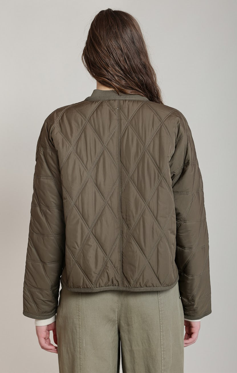 DEX Dark Khaki Quilted Jacket 02-09
