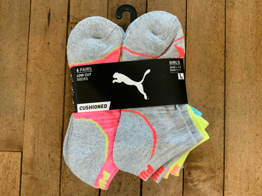Puma Low Cut Girls 6 Pack Socks SU24