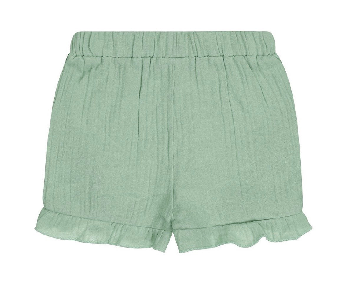 Dirkje Green Muslin Shorts SP