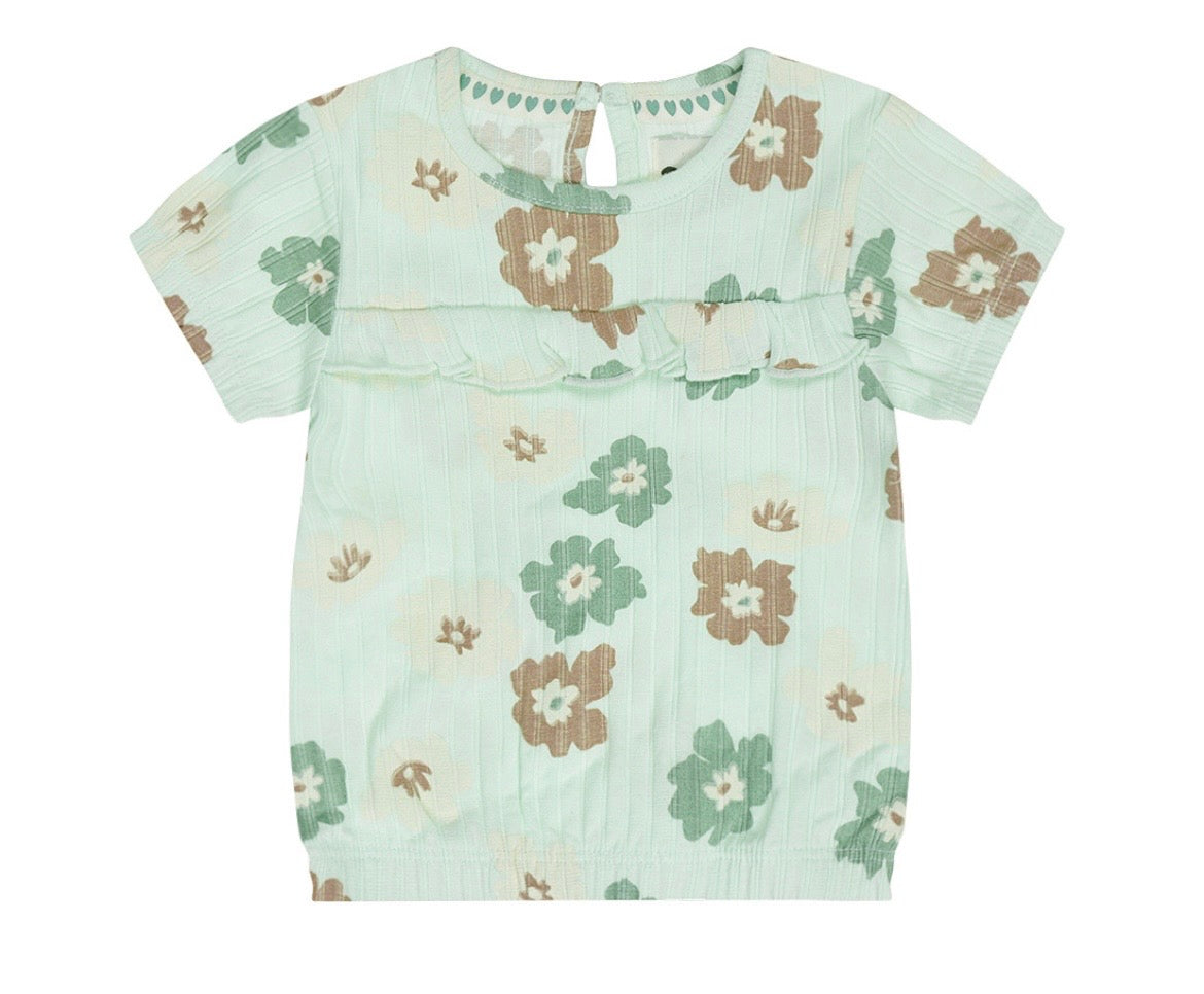 Dirkje Floral Aqua T-Shirt SP