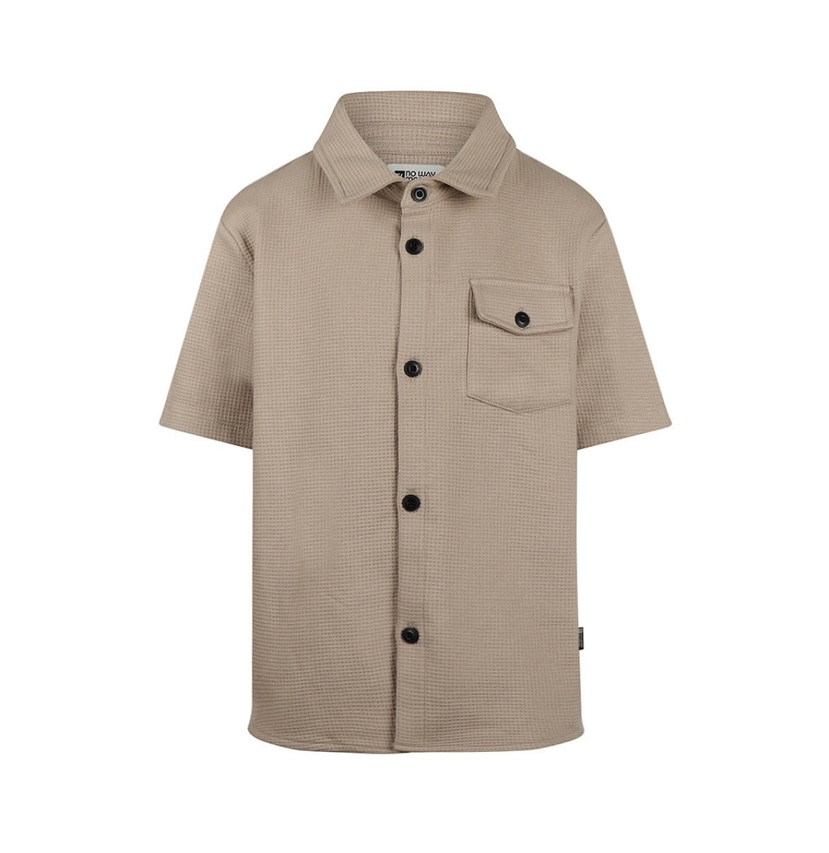 No Way Monday Waffle Button Up Shirt SP