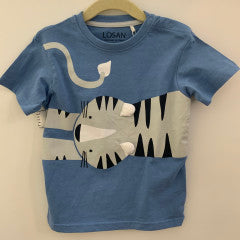 Losan Cat Print Tee-SP23