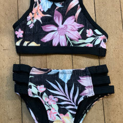 Mandarine & Co. Black Garden High Neck 2 Piece Swimsuit SP24