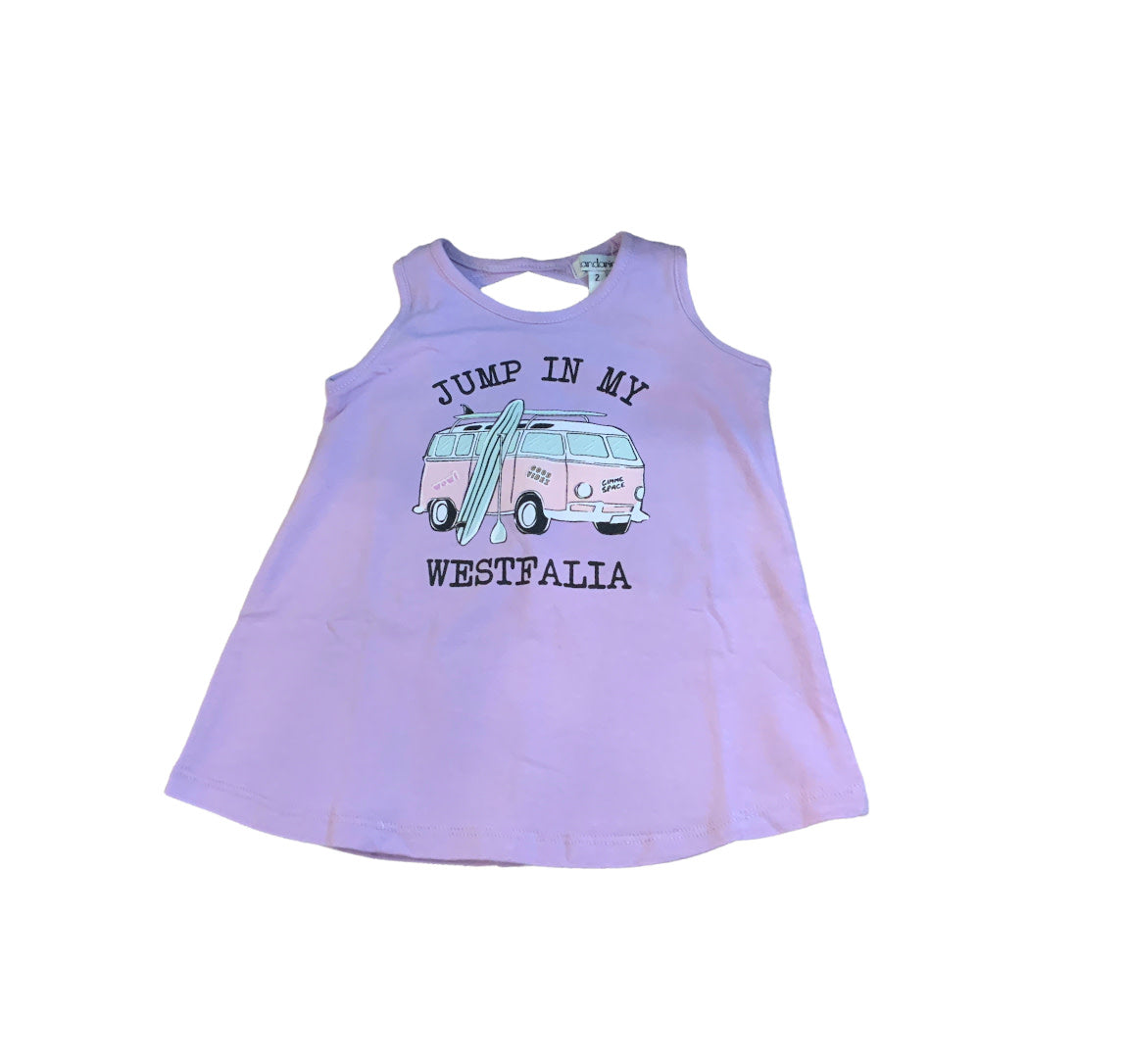 Mandarine & Co. Orchid Petal Open Back Tank SP22 Purple