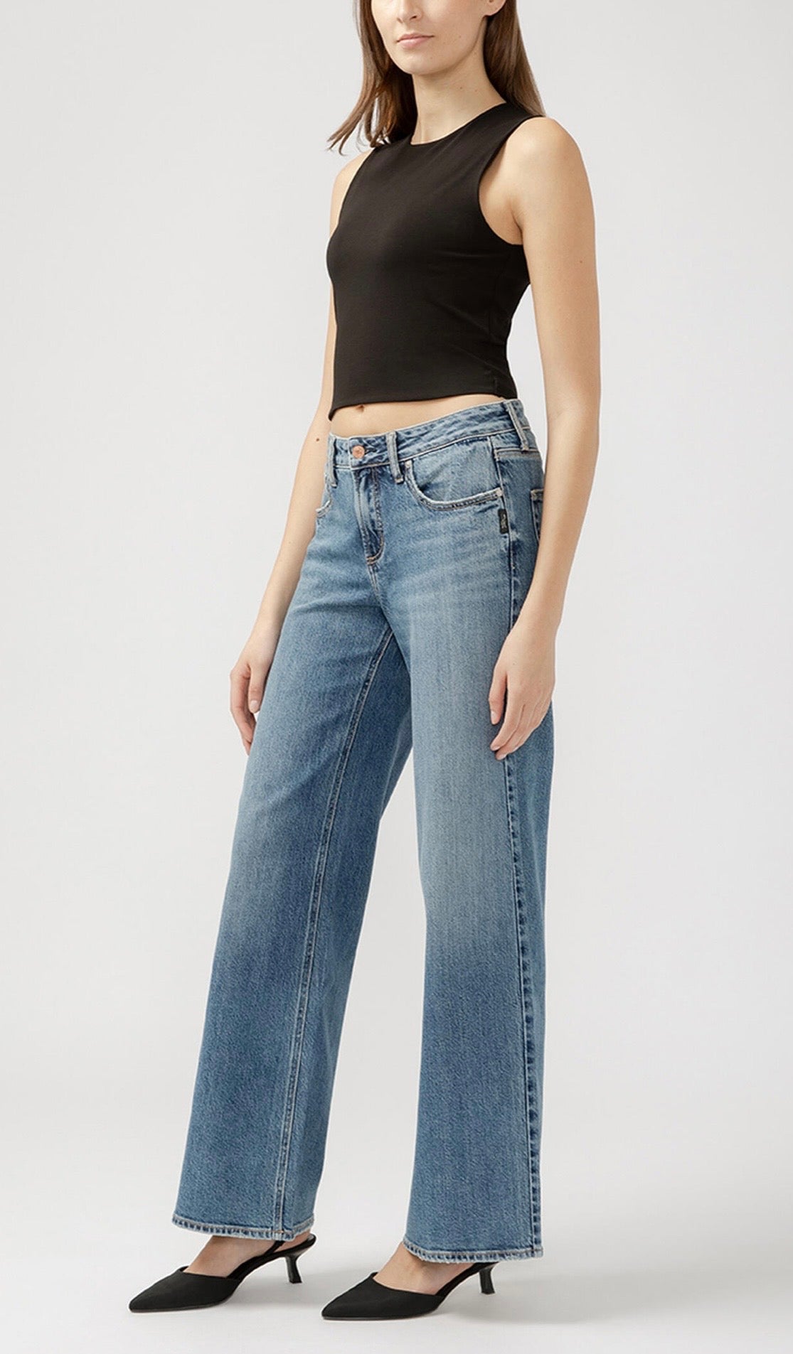 Silver Jeans Suki Wide Leg Curvy Mid Rise SP