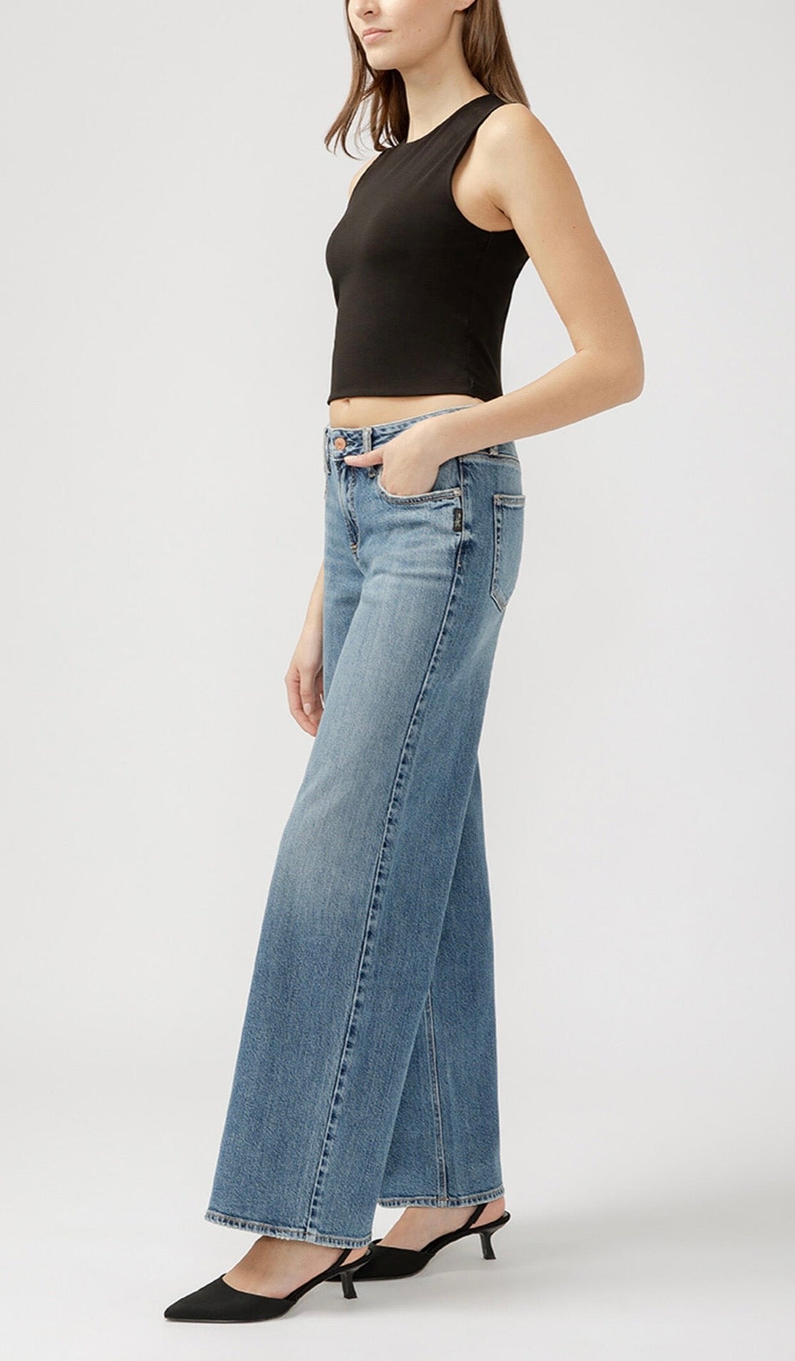 Silver Jeans Suki Wide Leg Curvy Mid Rise SP