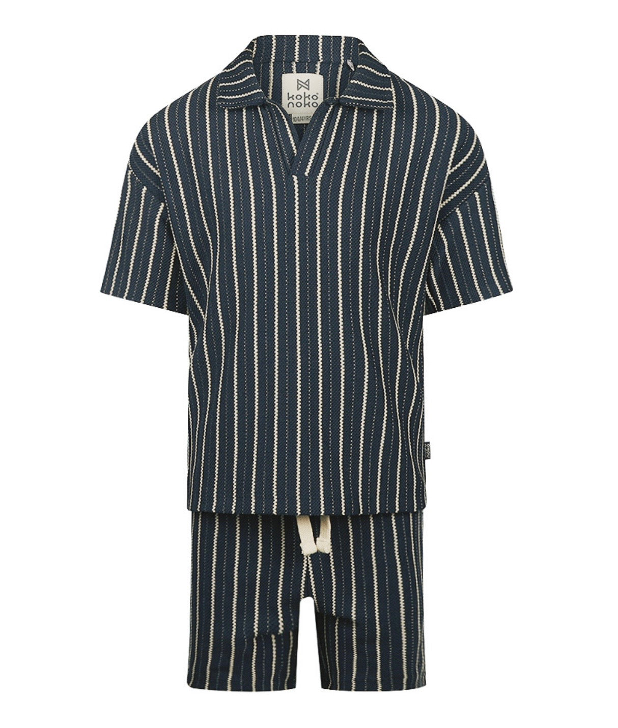 Koko Noko Navy Dress Shirt and Short Set SP