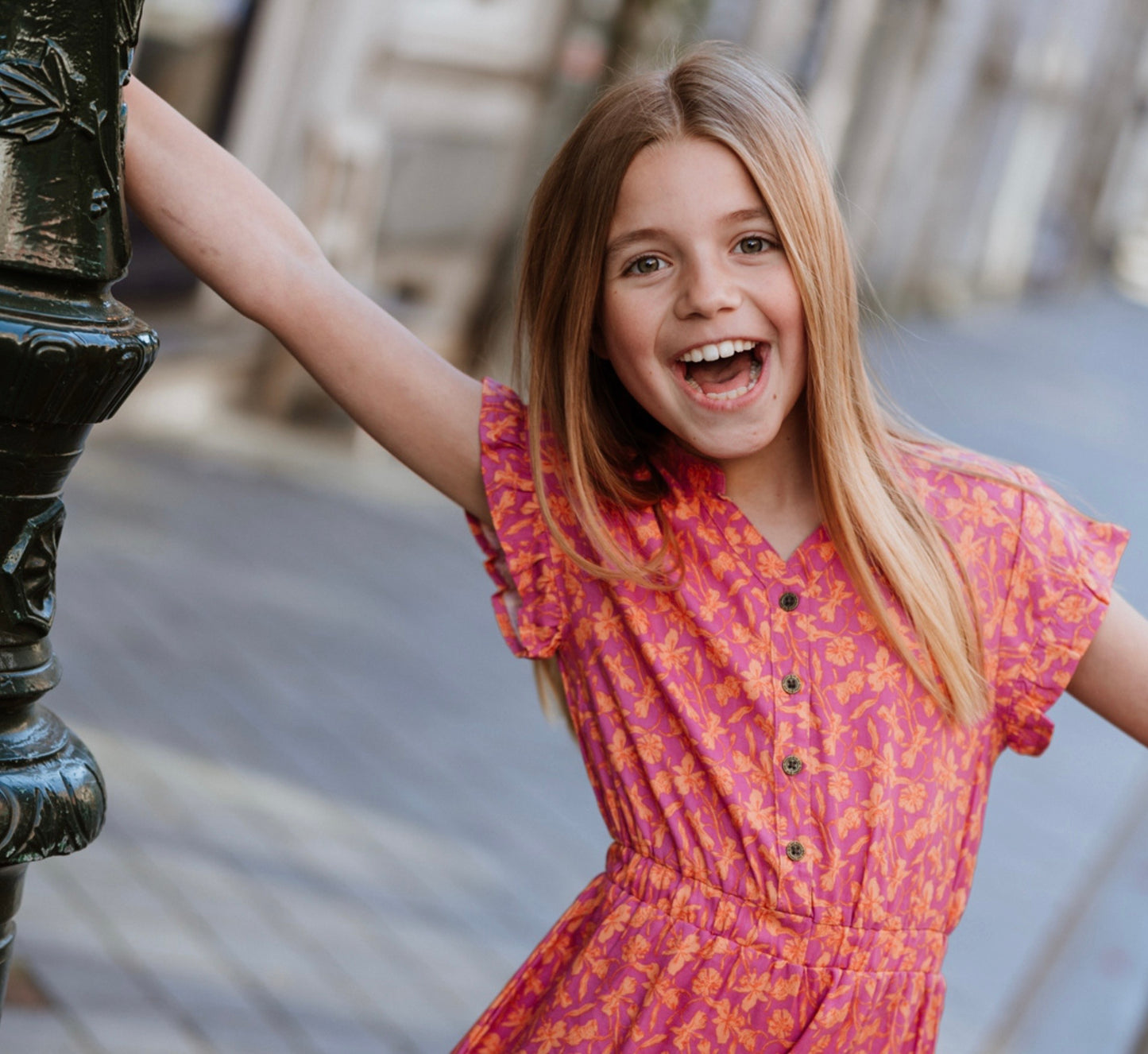 NWM Fuchsia & Orange Floral Dress SP