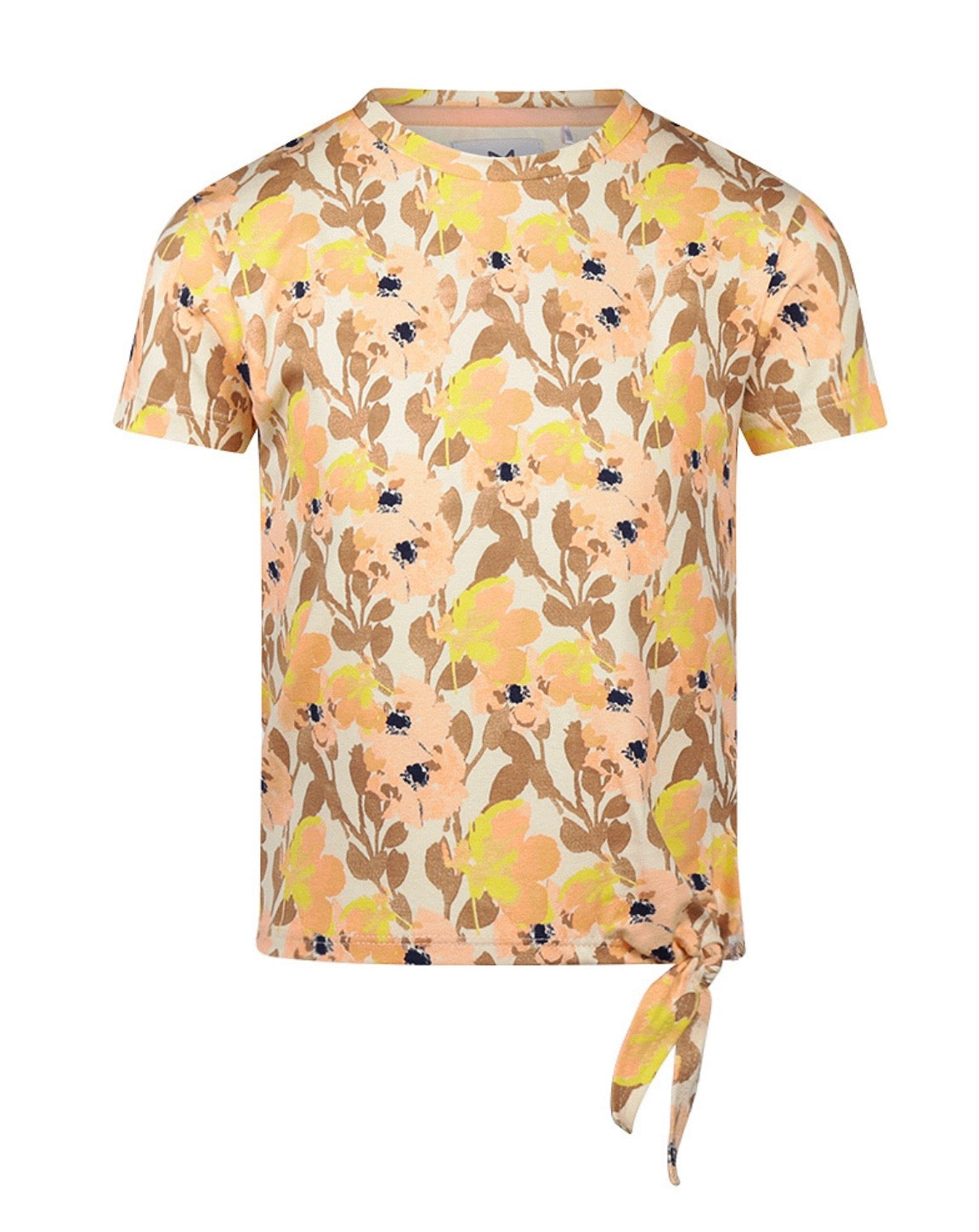 Koko Noko Peach Floral Print T-Shirt