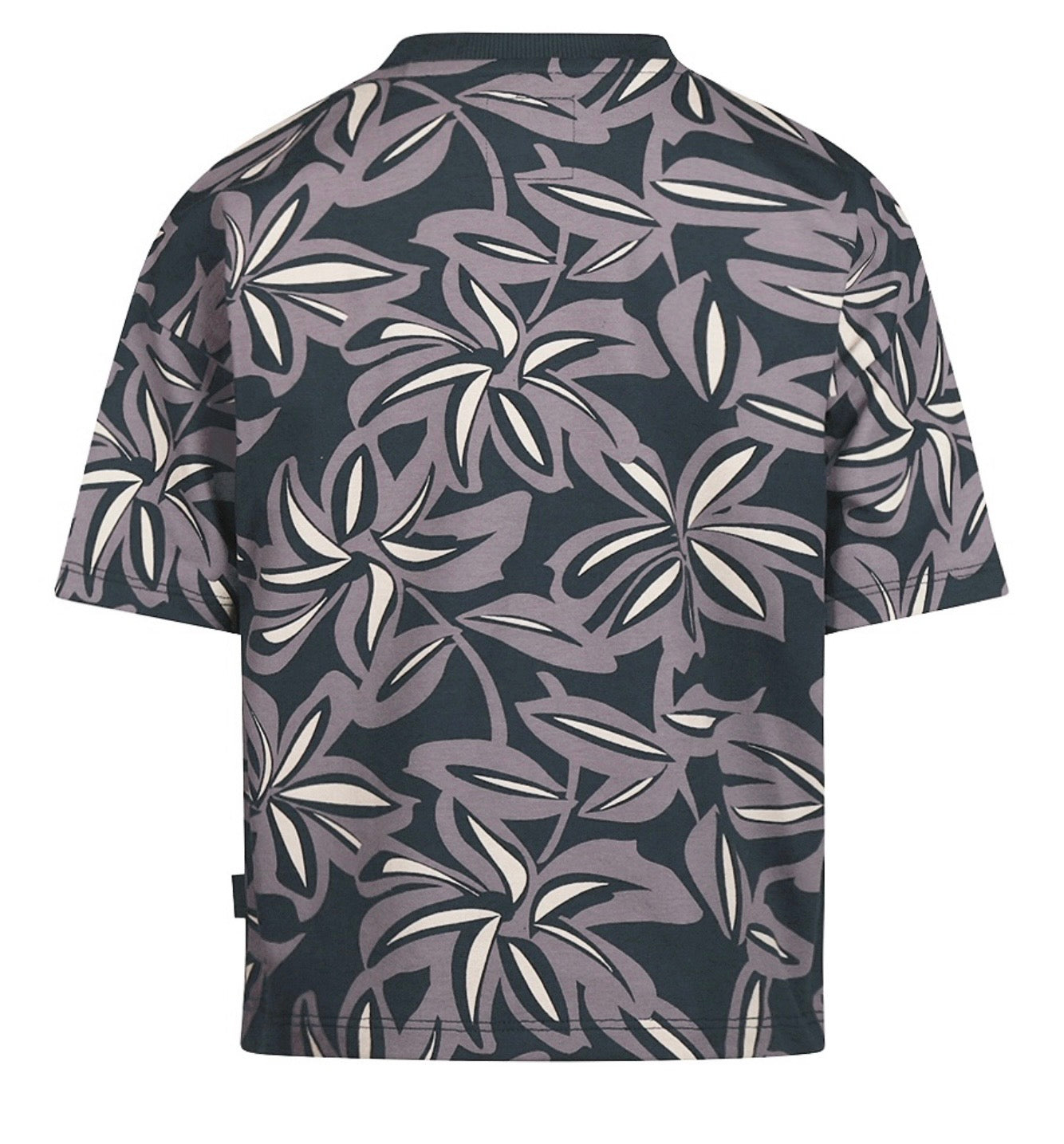 Koko Noko Navy Leaf Print T-Shirt SP