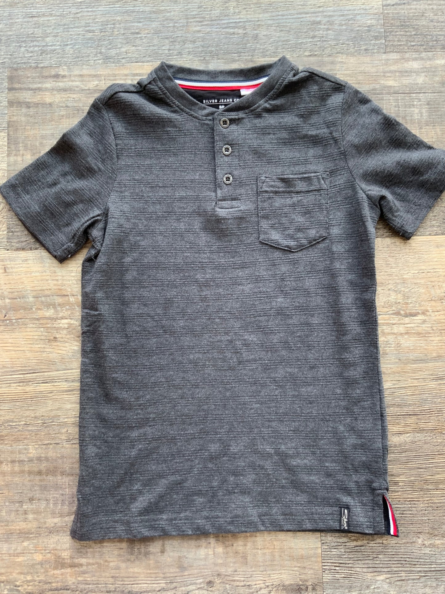 Silver Jeans Co. Textured Charcoal Tee SP