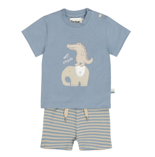 Dirkje Blue Stripe Short Set