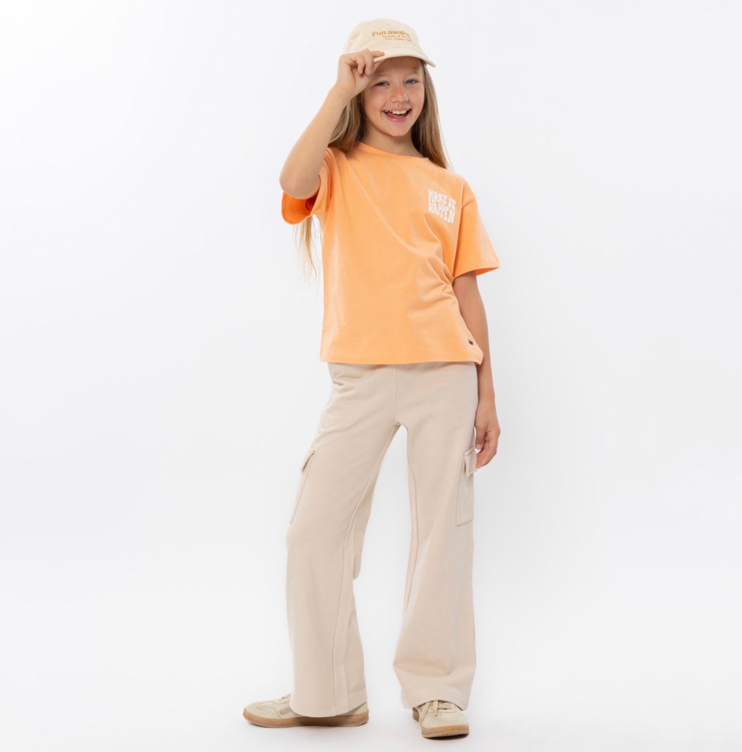 No Way Monday Beige Cargo Sweat Pants SP