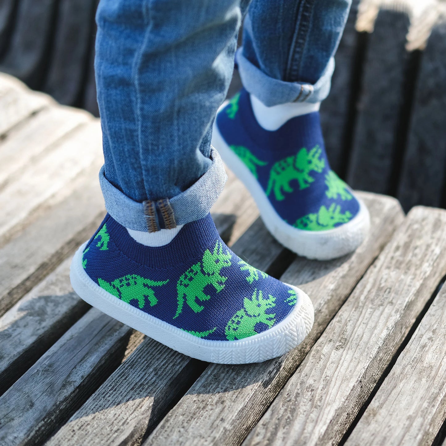 Jan & Jul Dino Knit Shoes
