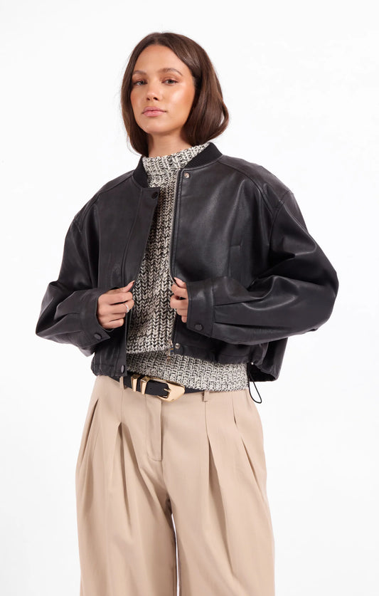 Sage The Label Academy Leather Bomber 02-08