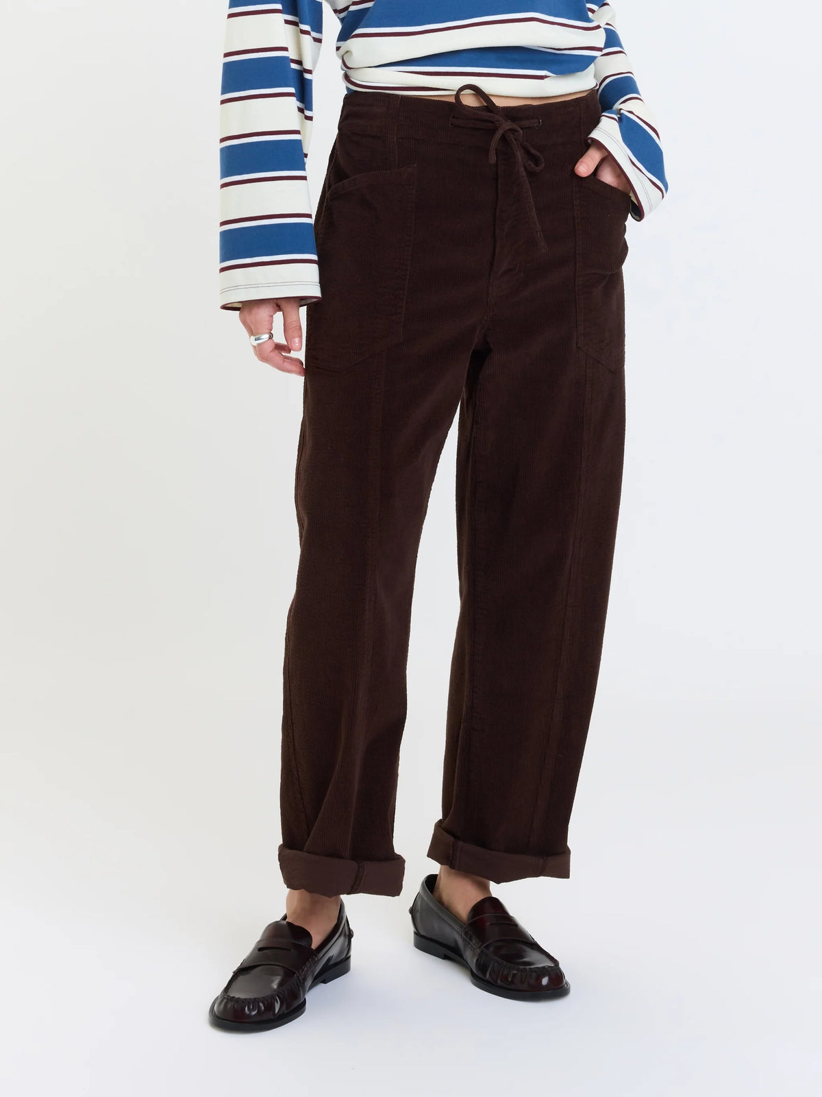 DAZE Chocolate Chord Villa Barrel Pant 02-09
