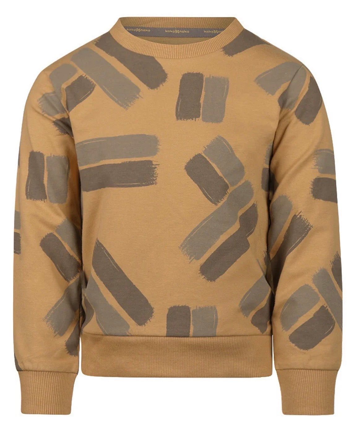 Koko Noko Light Brown Painted-Brushed Sweater 09-02